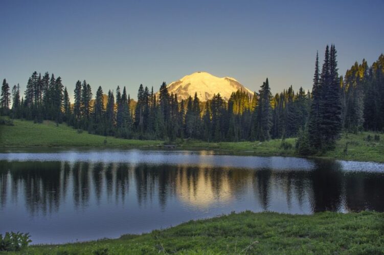 mountain, nature, lake